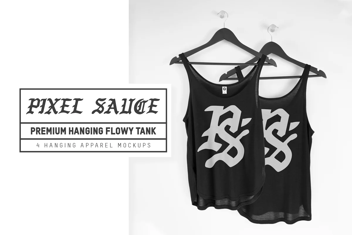 CreativeMarket - Hanging Women's Flowy Tank Mockups 3432301