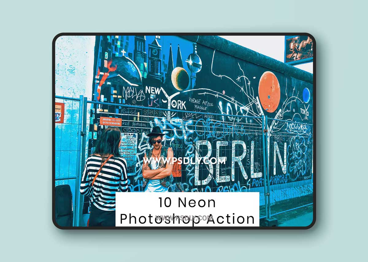 10 Neon Photoshop Action R7V9X46