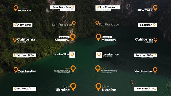 Videohive Location Titles | After Effects 35584605