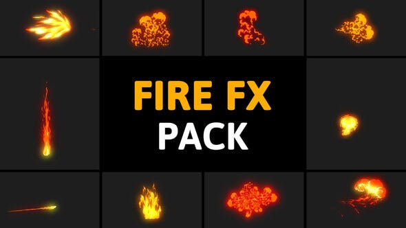 Videohive Cartoon Fire Elements Pack 35473912