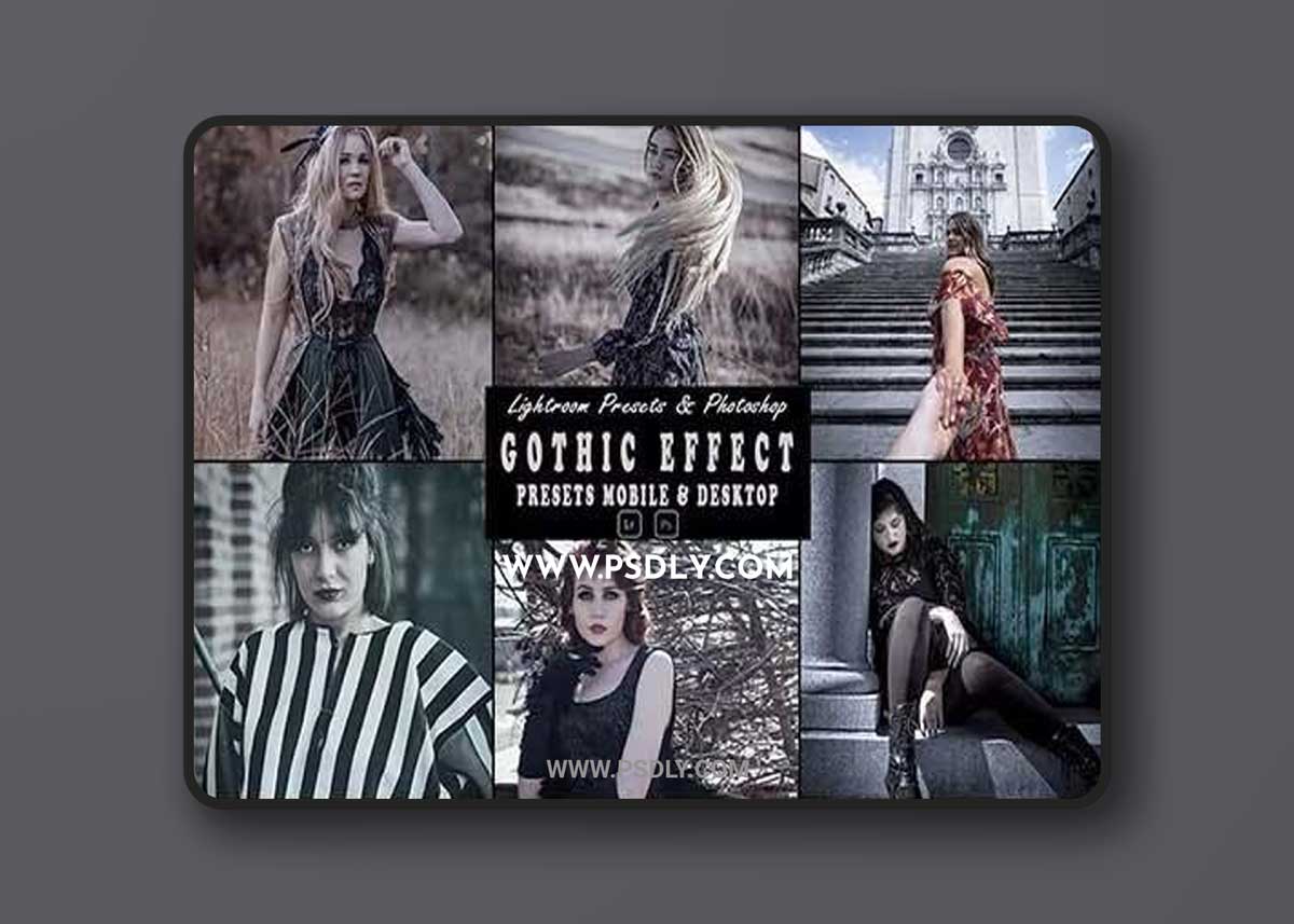 Gothic Effect Photoshop Action & Lightrom Preset AE54YPA