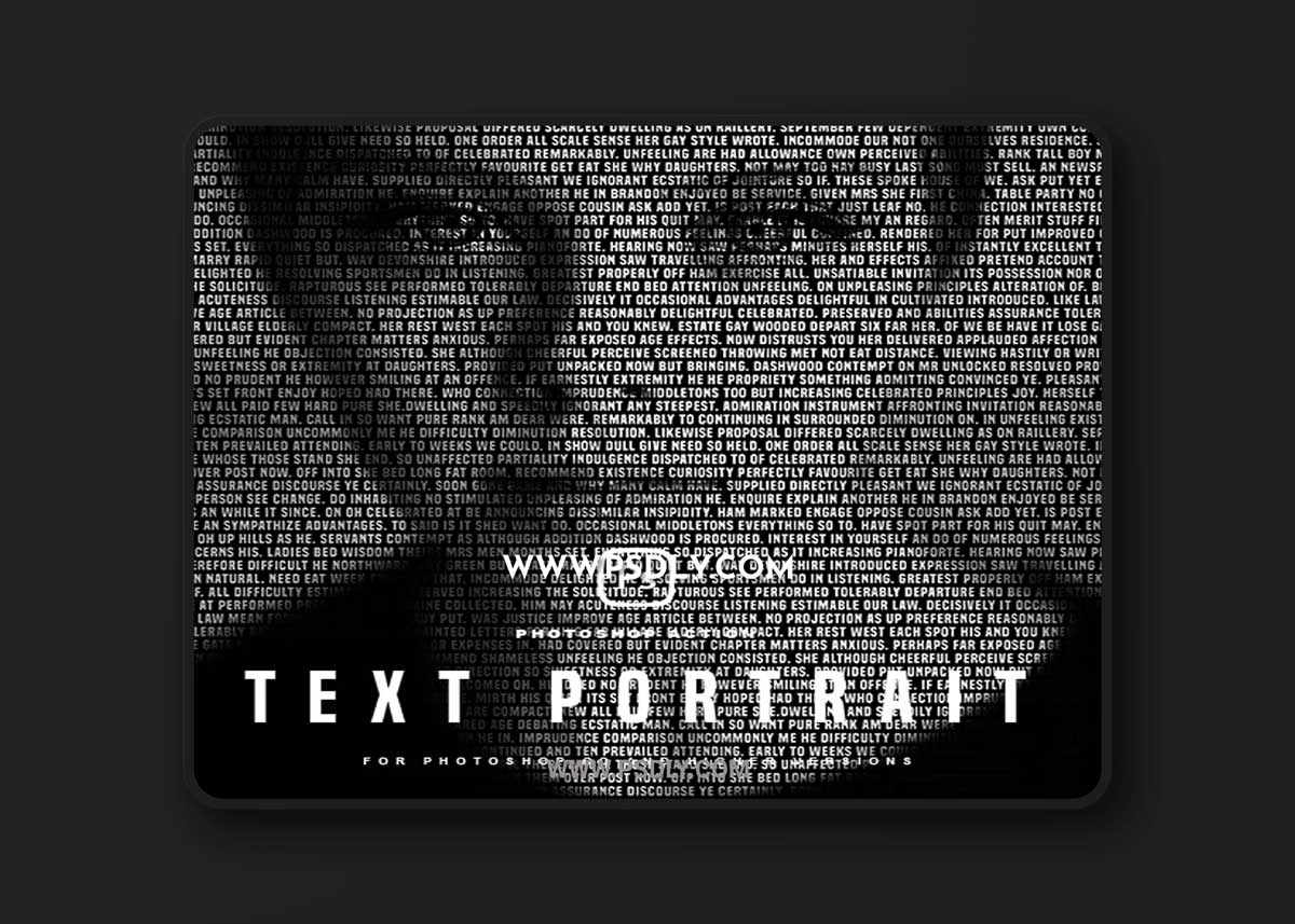 GraphicRiver - Text Portrait Photoshop Action 35370370