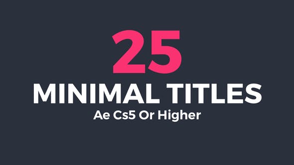 Videohive Minimal Titles 12812169
