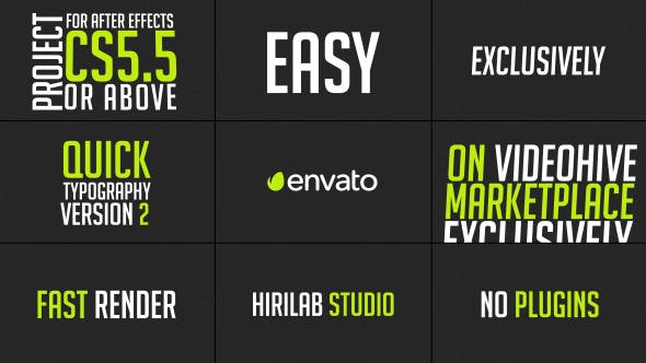 Videohive Quick Typography V2 10853592