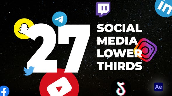 Videohive Social Media Lower Thirds 31743756