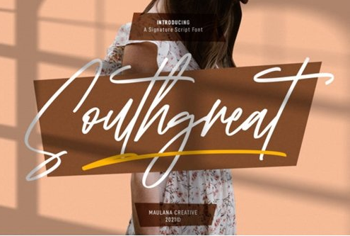 South Great Signature Script Font