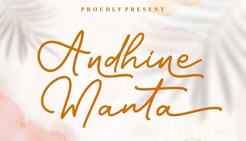 Andhine Manta Beauty Monoline Font