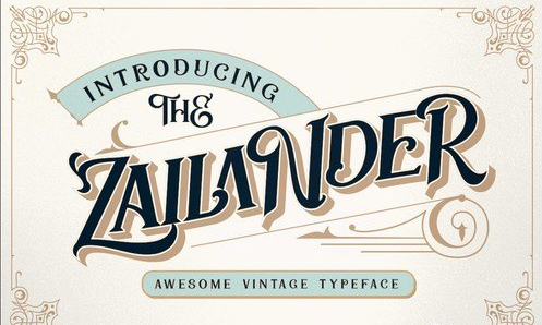 Zailander - Vectorian Vintage Font