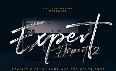 Expert Brush & SVG Font 3851111