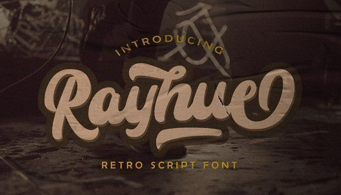Rayhue - Retro Bold Script Font 4702556
