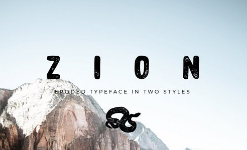 Zion Eroded Grunge Font