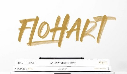 Flohart Svg Brush Font 3821093