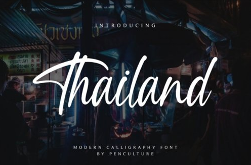 Thailand Script Font 412423