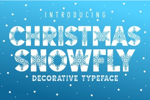 Christmas Snowfly Font
