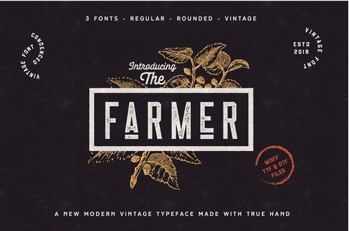 The Farmer Font - Condensed Typeface 2830735
