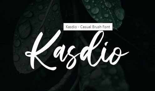 Kasdio - Casual Brush Font