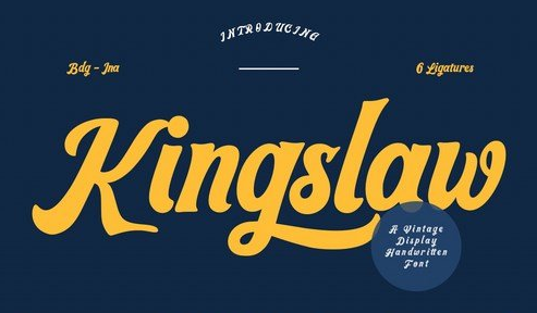 Kingslaw Vintage Display Handwritten Font