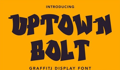 Uptown Bolt - Graffity Font 1 Uptown Bolt - Graffity Font