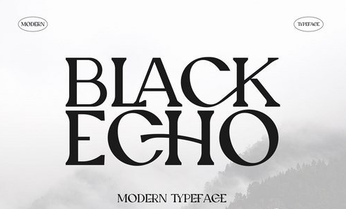 Black Echo Modern Ligature Font