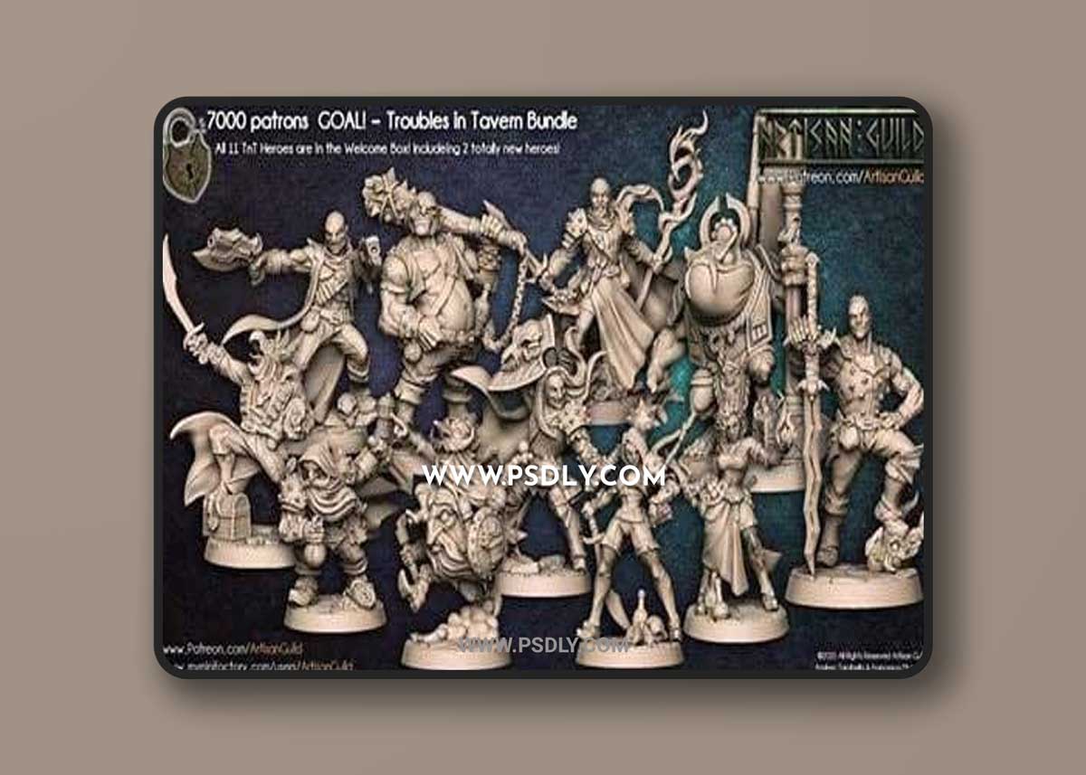 3D Print Models AG Troubles in Taverns - 11 Heroes