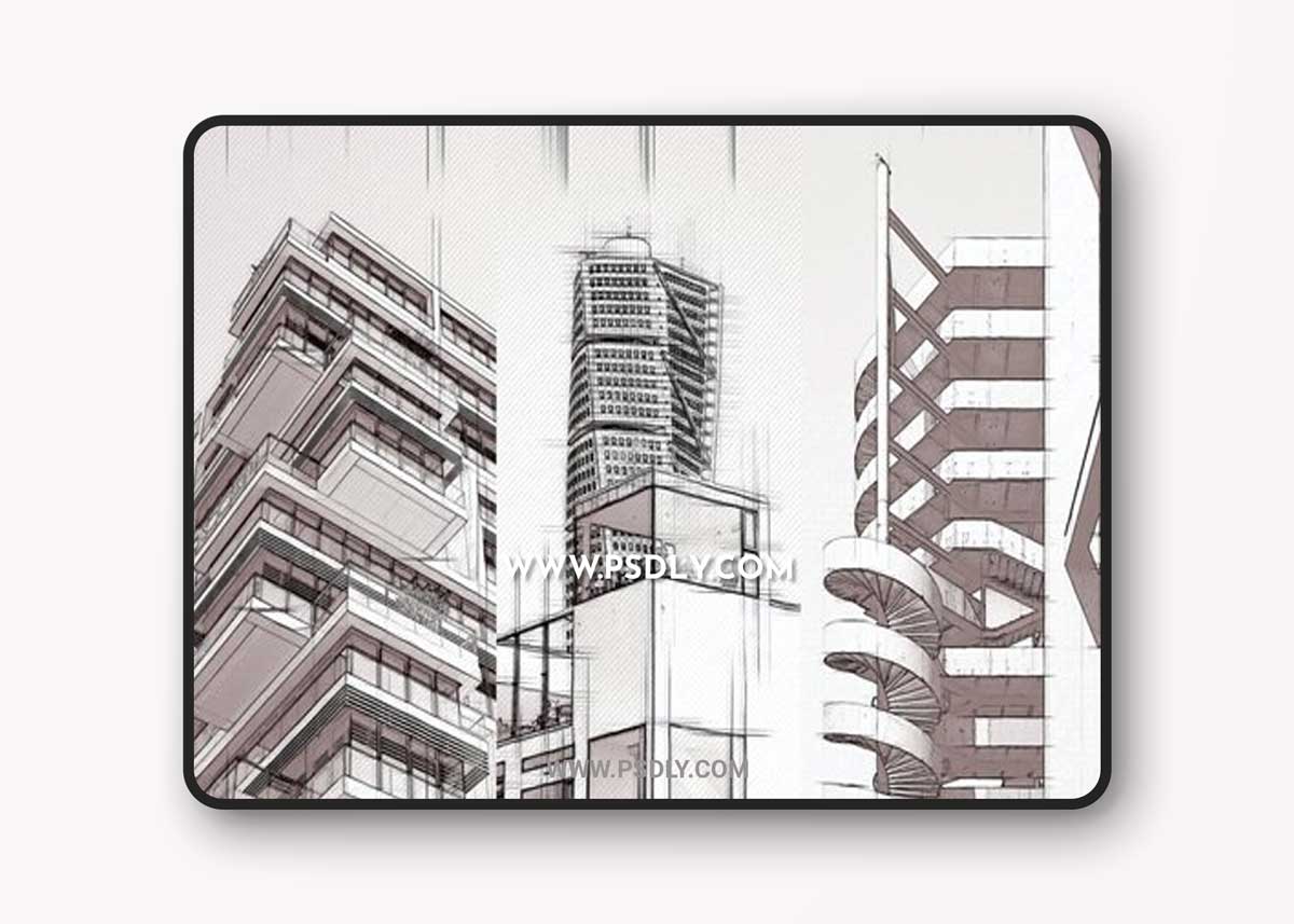 Architecture Sketch - Photoshop Action