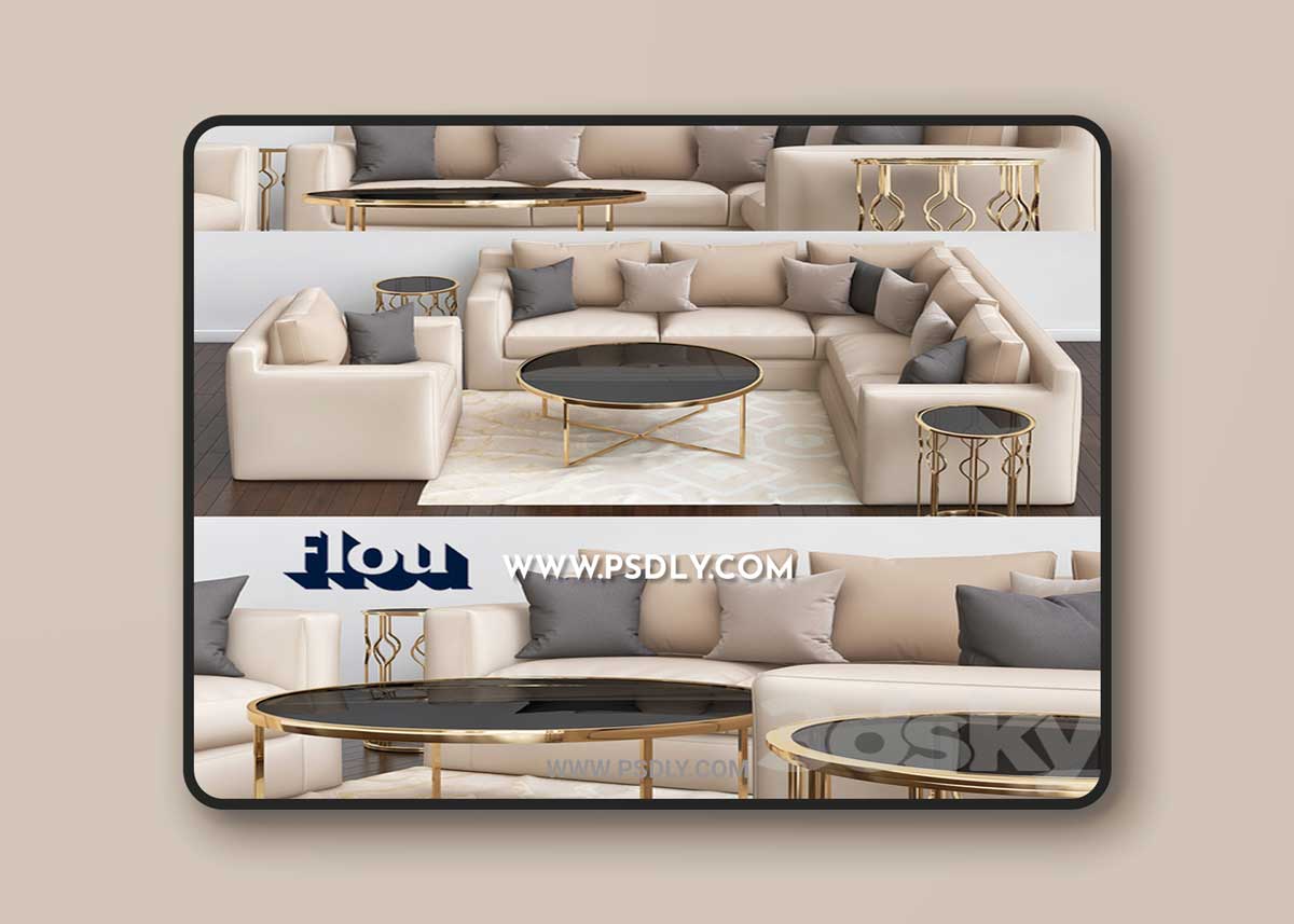 Borgonuovo Divano Flou 3D Model