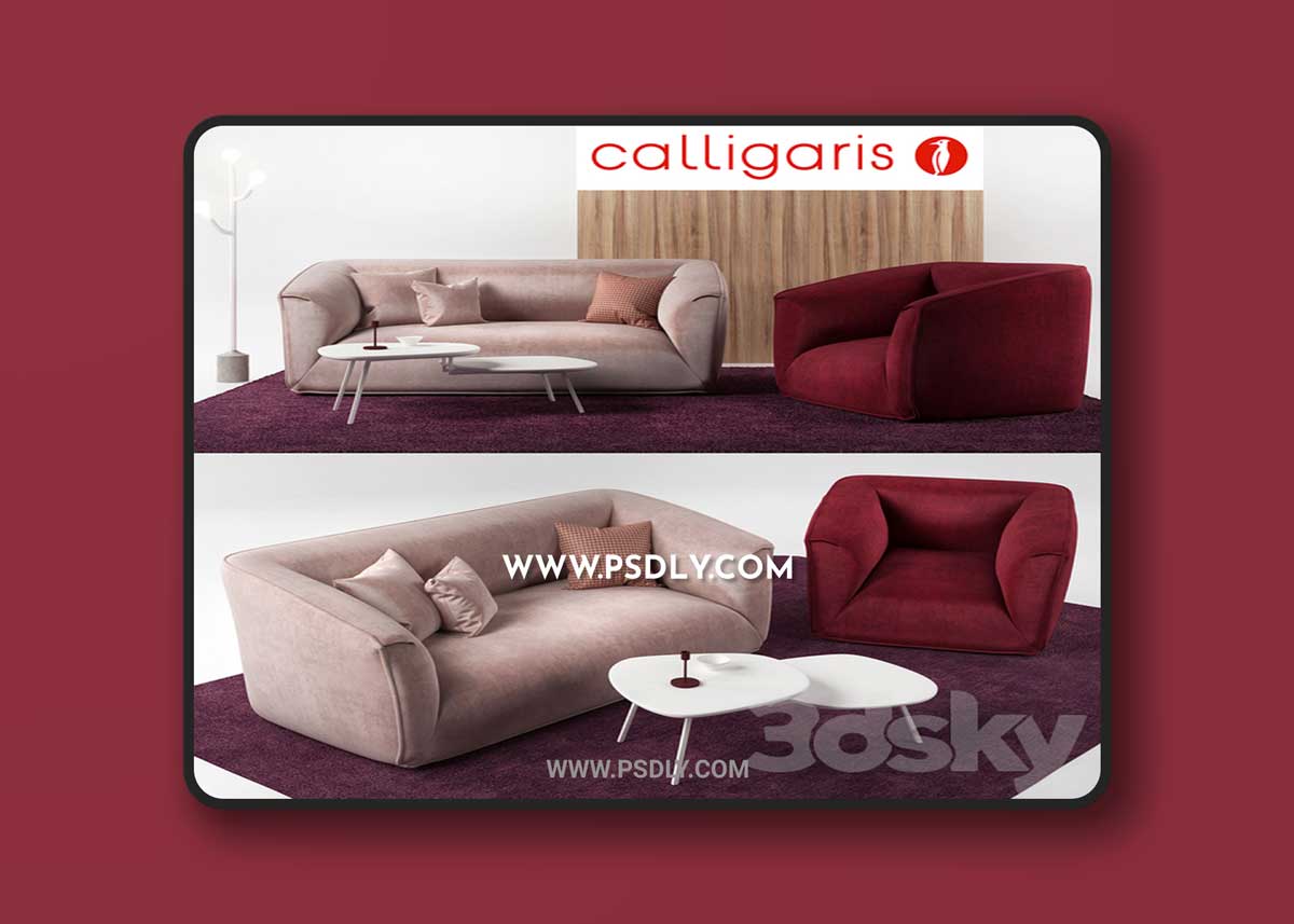 Calligaris Furniture Set-Calligaris Sweet 3D Model