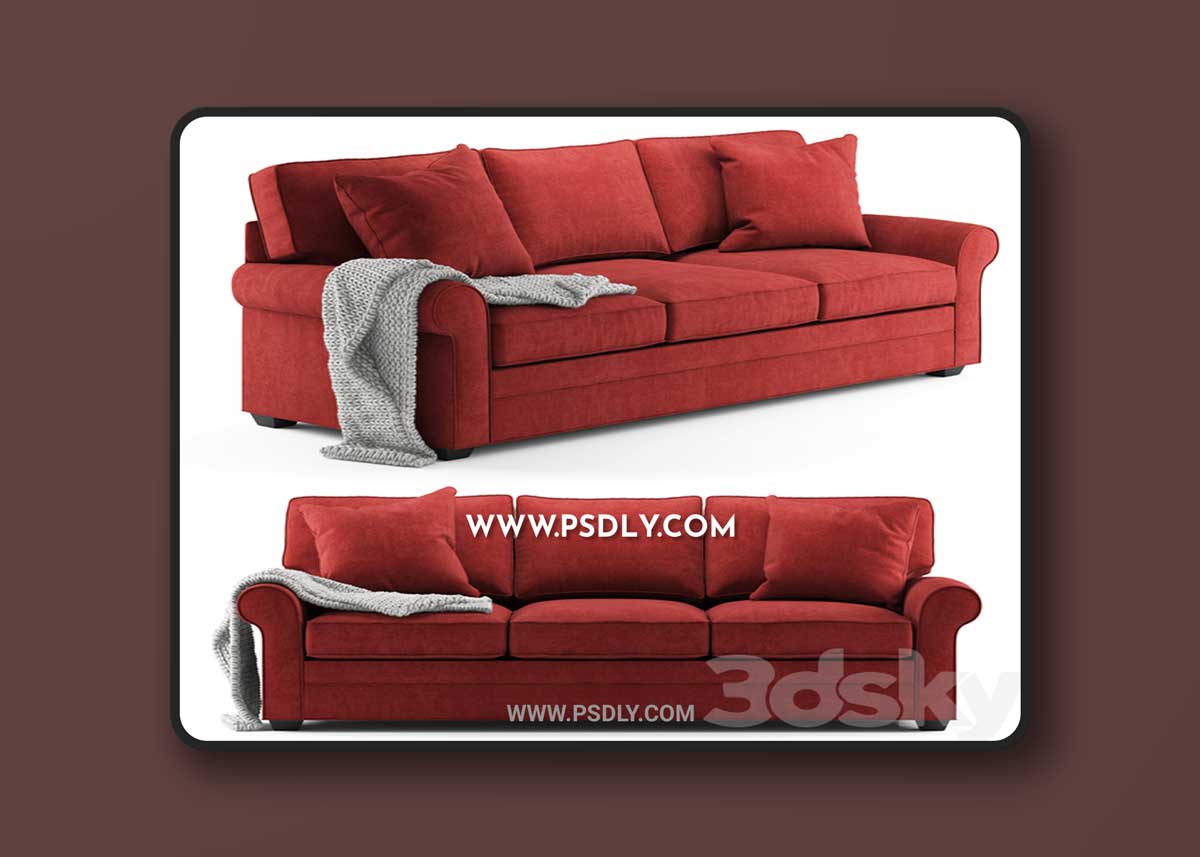 Cindy Crawford Home Bellingham Cardinal Sofa 3D model