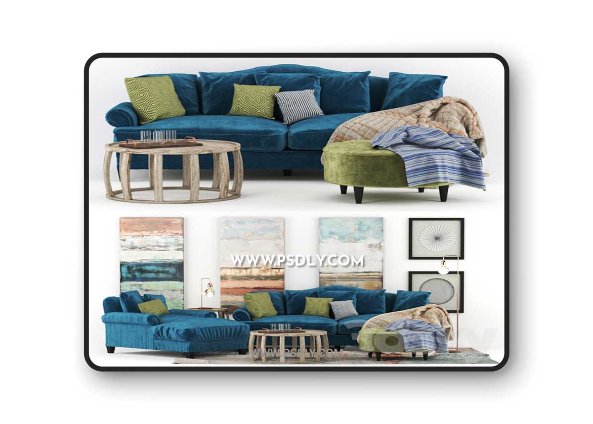 Coco Sofa & Daybed Ozdesign Furniture 3D Model