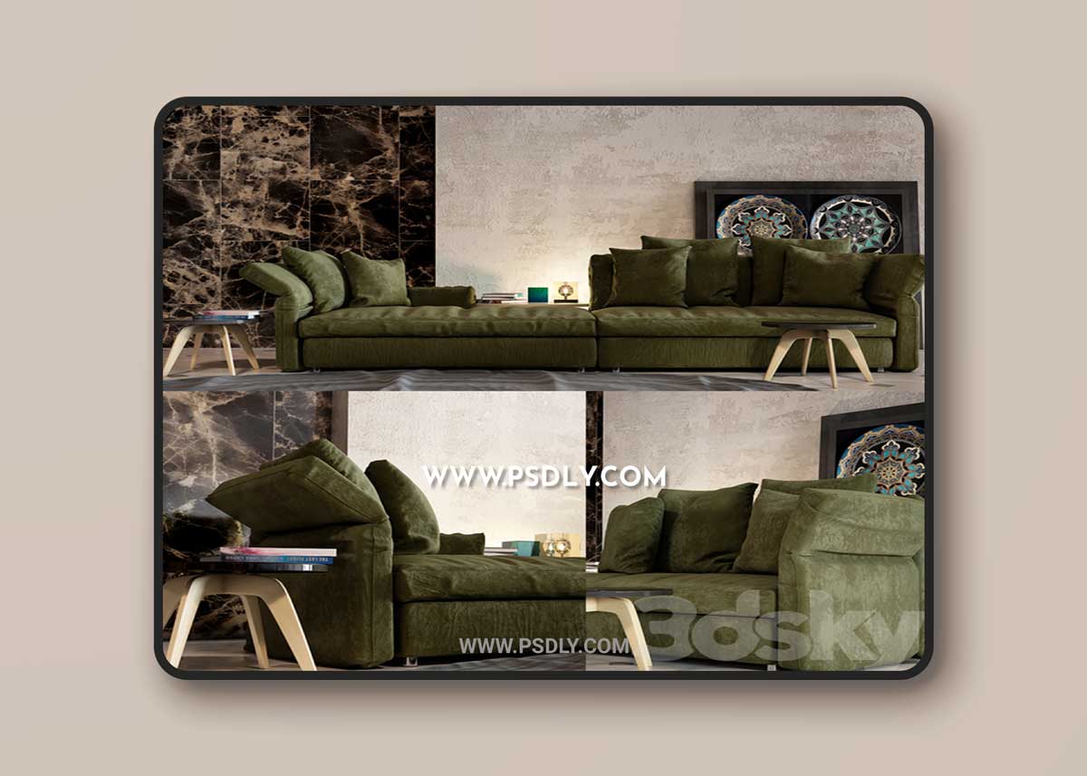 Collar sofa Minotti
