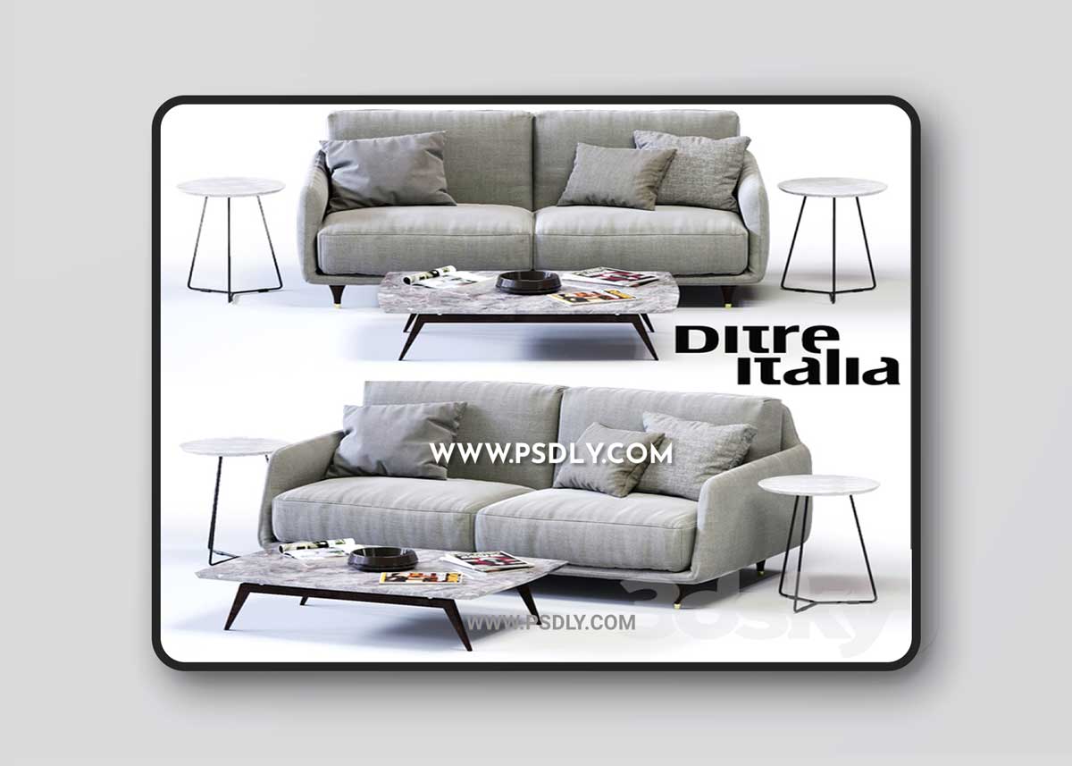 Ditre Italia ELLIOT 2-er Sofa 3D Model