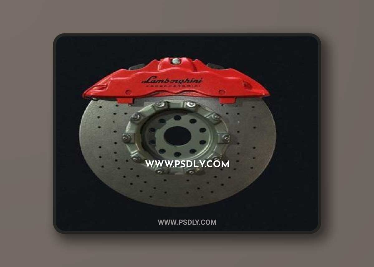 Lamborghini Aventador Brake Disc 3D Model