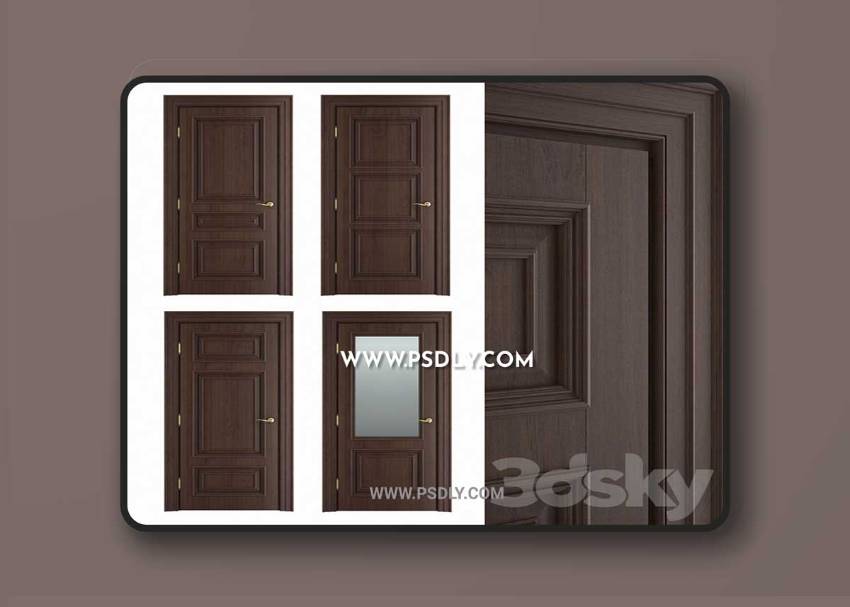 Massivstyle Interier CHOCOLATE Door 02 3D Model