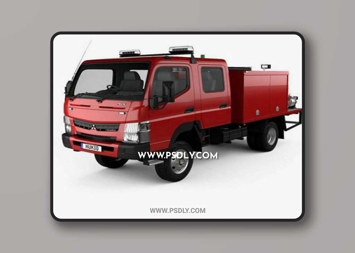 Mitsubishi Fuso Canter (FG) Wide Crew Cab Fire Truck 2016