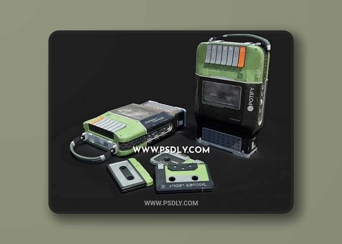 POTIFY Compact cassette player 3D Model