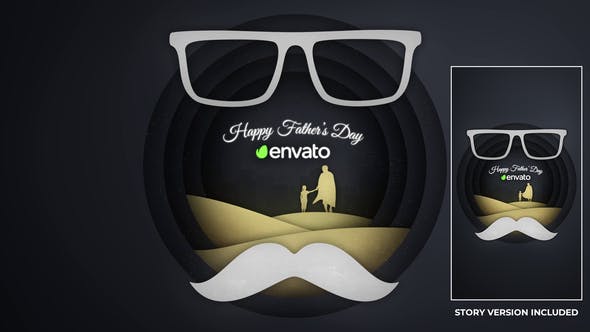 Videohive Fathers Day Paper Intro 32472463