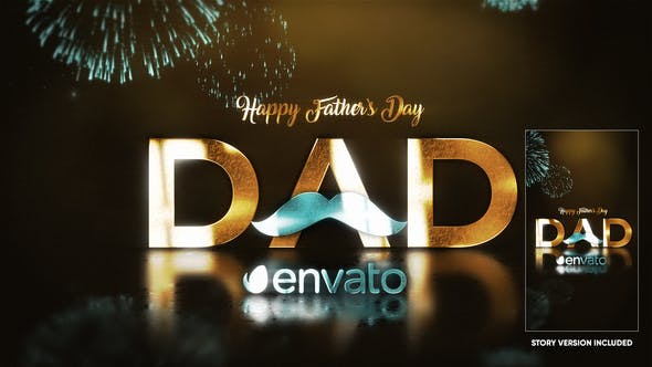 Videohive Fathers Day Golden Wishes 32491533