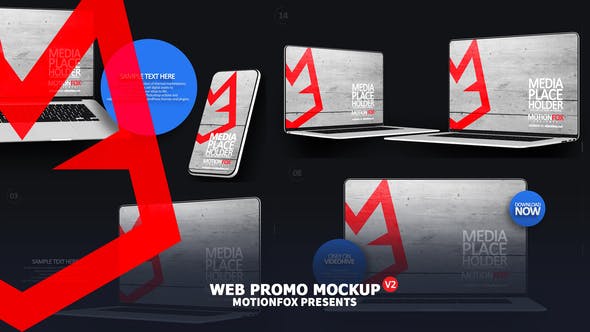 Videohive Website Presentation Devices Mockup - White v2 25729450