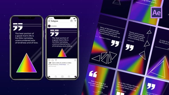 Videohive Rainbow Quotes Pack 34372090