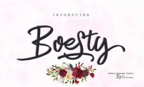 Boesty Script - 2 Fonts