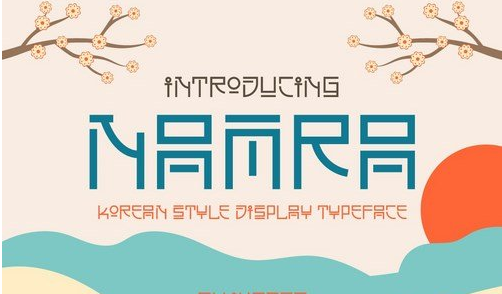 Namra Korean Style Display Typeface