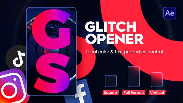 Videohive Instagram Dynamic Glitch Opener 36173022