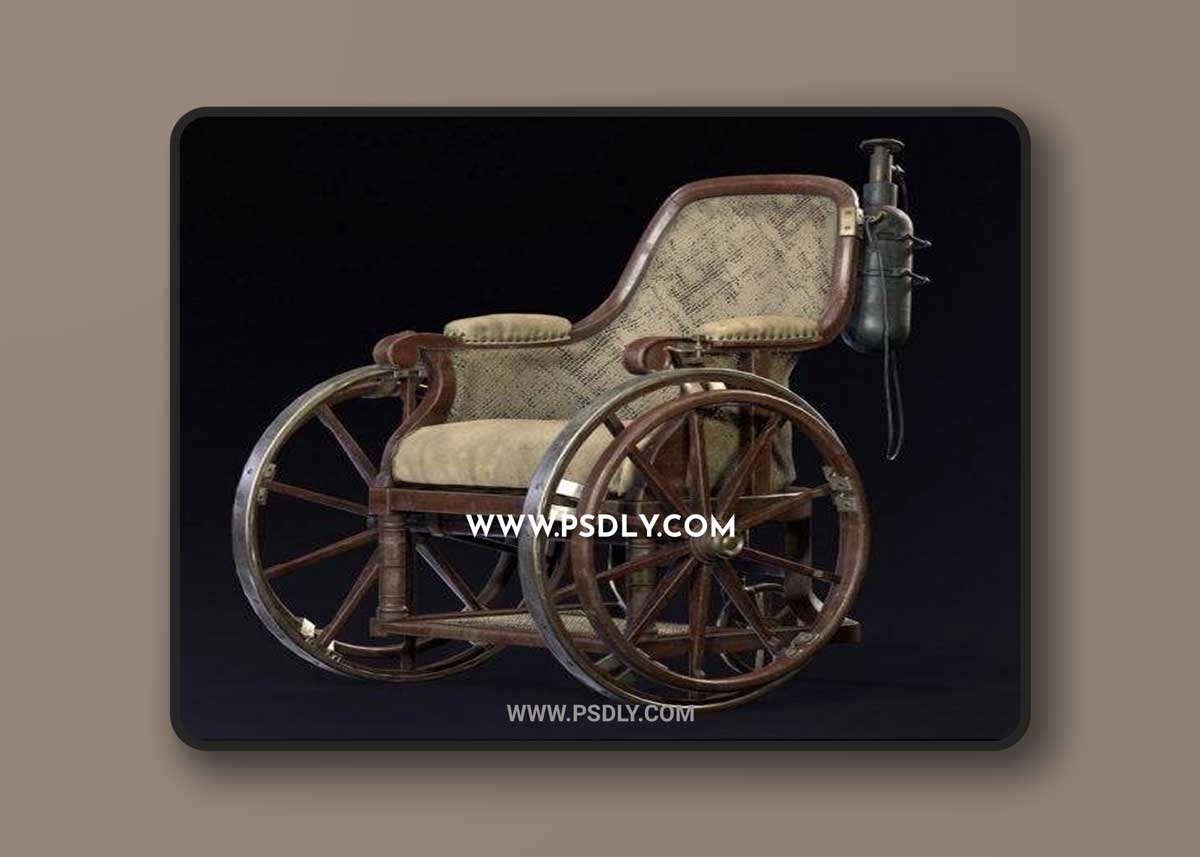 Victorian Wheelchair 3D Model