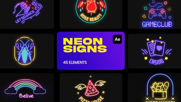 Videohive Neon Signs for After Effects 36189209