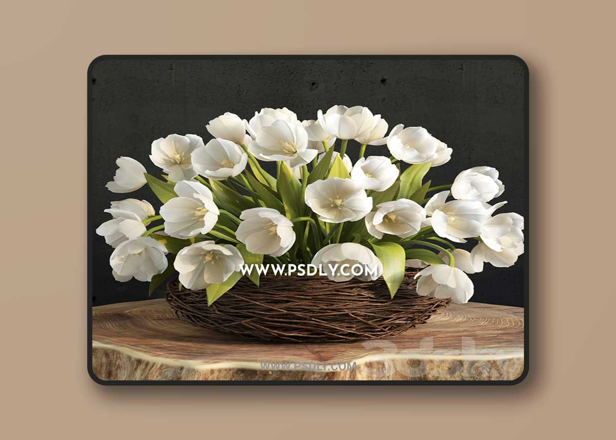 spring tulips in the nest 3D Model