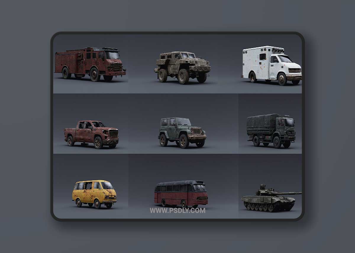 Artstation - Apocalypse Vehicles 3D Model