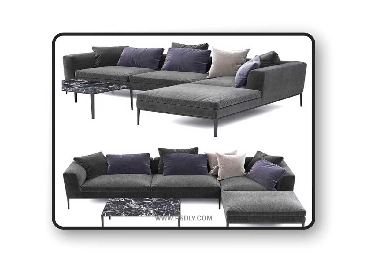 B and B Italia Michel sofa 3D Model