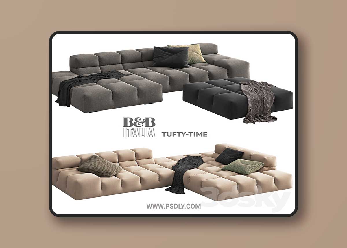 B&B Italia TUFTY-TIME 2 sofa 3D Model