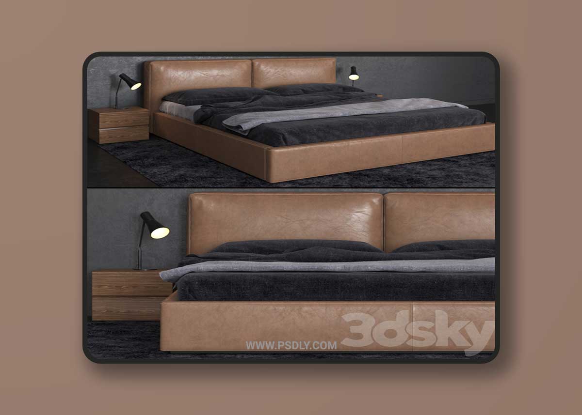 Bed Nicoline Letti SOFT CONTENITORE 3D Model