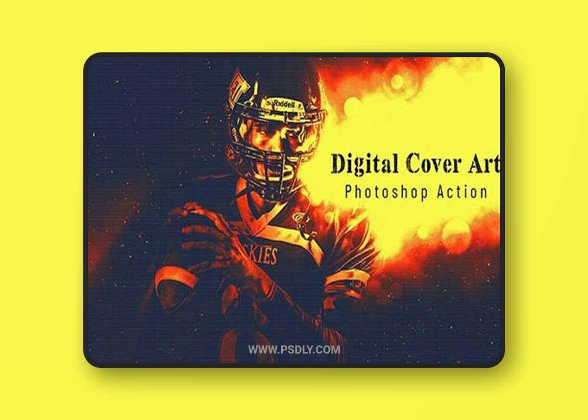 CreativeMarket - Digital Cover Art Photoshop Action 7023776 atn